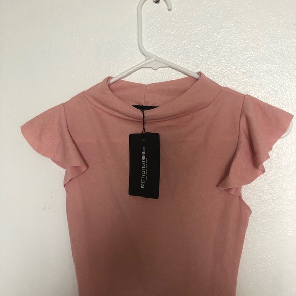 Rose high neck cap-sleeve bodycon dress ✨👗 - Picture 5 of 5